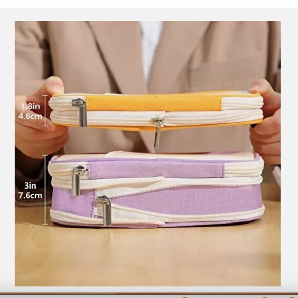 BUNDLE OF 4 Foldable Pencil/ MAKEUP  Case NEW IN PACKAGE - Picture 5 of 6